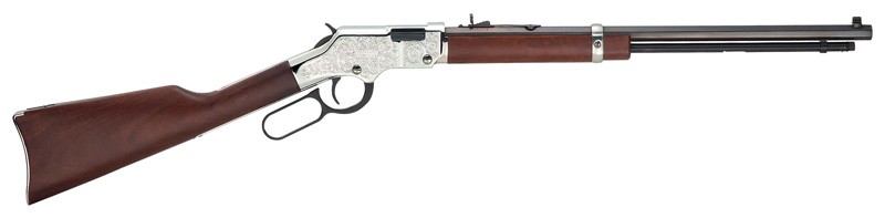 HENRY SILVER EAGLE 17HMR - 20" OCTAGON WALNUT ENGRAVED
