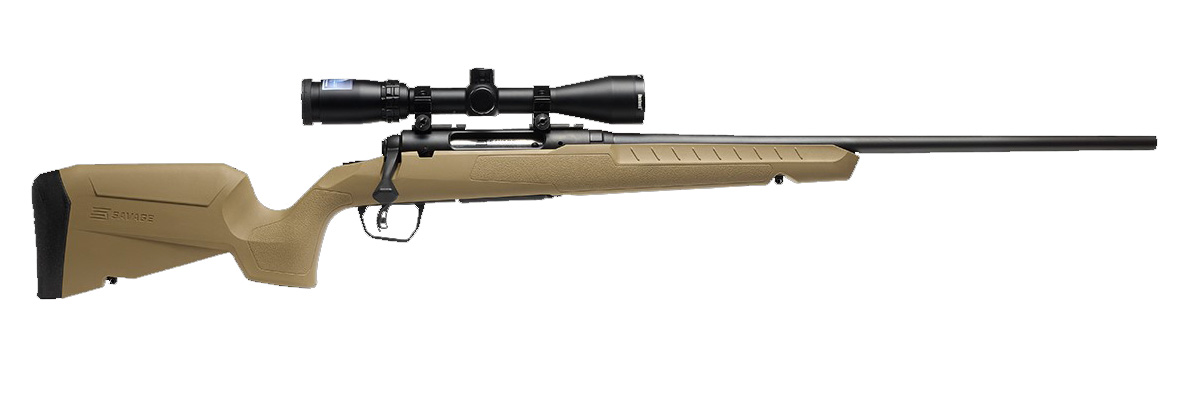 SAVAGE ARMS AXIS 2 CPT 6.5CR BL/FDE PKG #