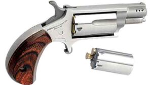 NAA MINI-REVOLVER COMBO 1-1/8" - 22LR/22WMR S/S PORTED WOOD